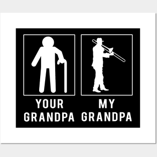 Brassy Beats: 'Trombone Your Grandpa, My Grandpa' Tee for Grandsons & Granddaughters! Posters and Art